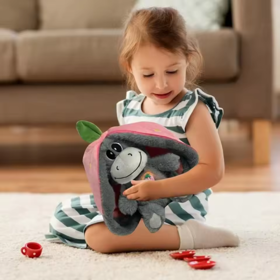 Peluche Luminoso Somnini – Burro Suave con Luz de Respiración para Bebé